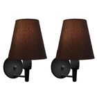 Kit/2 Arandela Cone Md-2013 Preto C/ Inter Liga E Desl Cúpula