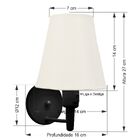 Kit/2 Arandela Cone Md-2013 Preto C/ Inter Liga E Desl Cúpula