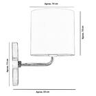 Kit 2 Arandela De Cupula Cilíndrica Bege