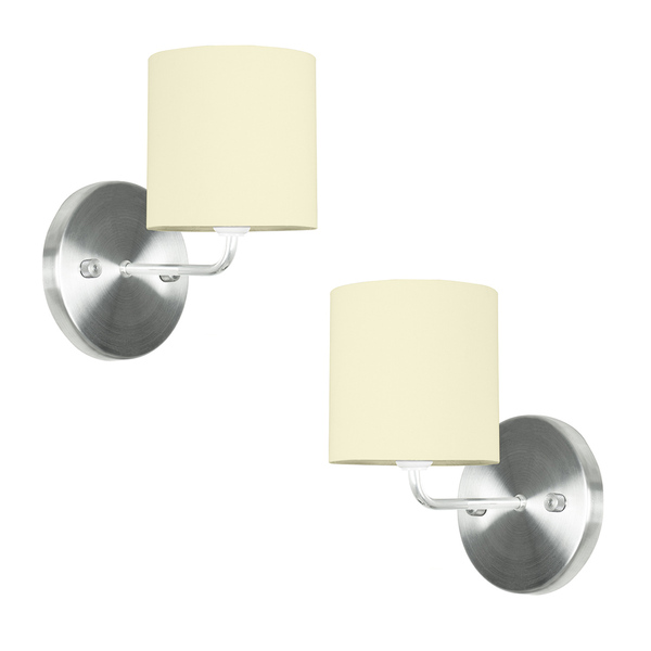 Kit 2 Arandela De Cupula Cilíndrica Bege