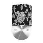 Kit 2 Arandela De Cupula Cilíndrica Floral Prata