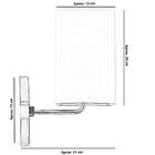 Kit 2 Arandela De Cupula Quadrada Bege