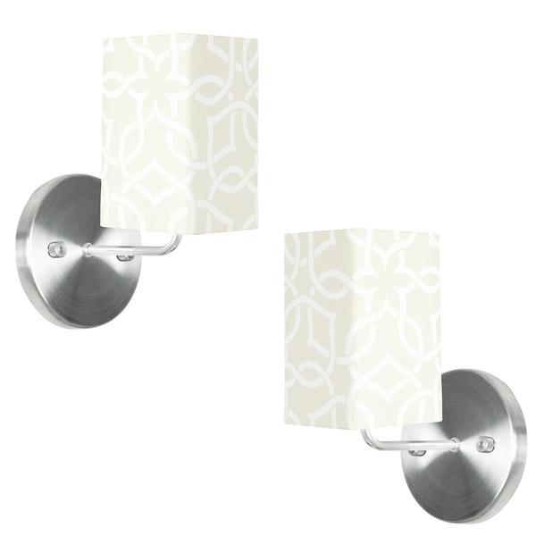 Kit 2 Arandela De Cupula Quadrada Elos Bege