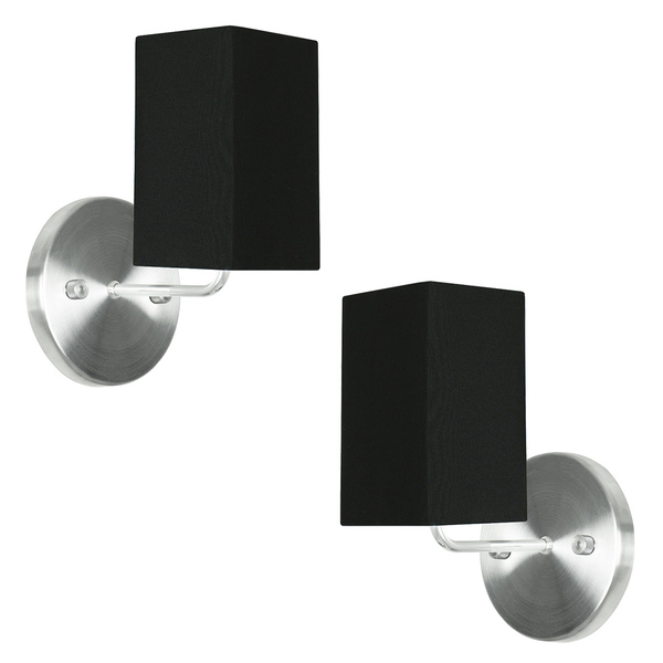 Kit 2 Arandela De Cupula Quadrada Preto