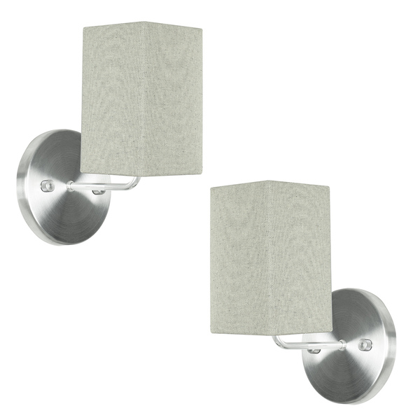 Kit 2 Arandela De Cupula Quadrada Rustico Escuro