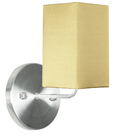 Kit 2 Arandela De Cupula Quadrada Shantung Dourado