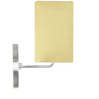 Kit 2 Arandela De Cupula Quadrada Shantung Dourado