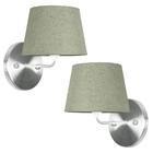 Kit 2 Arandela De Cupula Tradicional Cinza Escuro