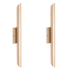 Kit 2 Arandela De Parede Tubo Cilindro 2 Fachos Champagne 50cm