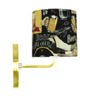 Kit 2 Arandela Dourado De Cupula Cilíndrica Bar