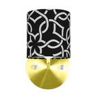 Kit 2 Arandela Dourado De Cupula Cilíndrica Elos Preto