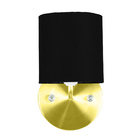 Kit 2 Arandela Dourado De Cupula Cilíndrica Preto