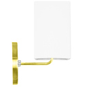 Kit 2 Arandela Dourado De Cupula Quadrada Branco