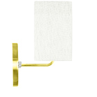 Kit 2 Arandela Dourado De Cupula Quadrada Linho Claro