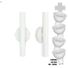 Kit 2 Arandela Foco Duplo Slim Palito - Branco + Led Gu10
