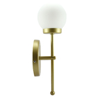 Kit 2 Arandela Lollipop Dourada Globo Vidro Parede Interna