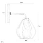 Kit 2 Arandela Luminária Cebola Aramado Dourado