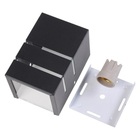 Kit 2 Arandela Luminária Frisada 1 Facho 2 Frisos Preto E27 P