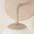 Kit 2 Arandela Luminária Parede Bolinha Globo Vidro Champagne