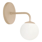 Kit 2 Arandela Luminária Parede Bolinha Globo Vidro Champagne