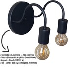 Kit 2 Arandela Lustre Dupla Industrial Retrô Vintage