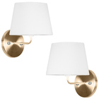 Kit 2 Arandela New Cobre Com Cupula Tradicional Branco