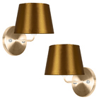 Kit 2 Arandela New Cobre Com Cupula Tradicional Cobre