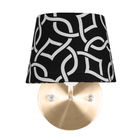 Kit 2 Arandela New Cobre Com Cupula Tradicional Elos Preto