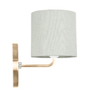 Kit 2 Arandela New Cobre Cupula Cilíndrica Linho Claro