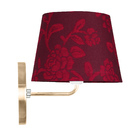 Kit 2 Arandela New Cobre Cupula Tradicional Floral Vermelho