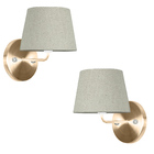 Kit 2 Arandela New Cobre Cupula Tradicional Rustico Escuro