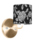 Kit 2 Arandela New Cobre De Cupula Cilíndrica Floral Prata