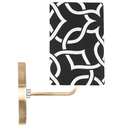 Kit 2 Arandela New Cobre De Cupula Quadrada Elos Preto