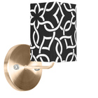 Kit 2 Arandela New Cobre De Cupula Quadrada Elos Preto