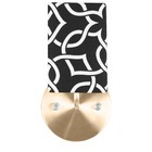 Kit 2 Arandela New Cobre De Cupula Quadrada Elos Preto