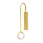 Kit 2 Arandela Parede Globo Duplo Vidro Base Retangular Doura