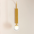 Kit 2 Arandela Parede Globo Duplo Vidro Base Retangular Doura