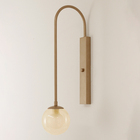 Kit 2 Arandela Parede Globo Vidro Duplo Âmbar Retangular Cham