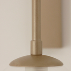 Kit 2 Arandela Parede Globo Vidro Duplo Âmbar Retangular Cham