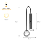 Kit 2 Arandela Parede Globo Vidro Duplo Âmbar Retangular Dour