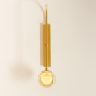 Kit 2 Arandela Parede Globo Vidro Duplo Âmbar Retangular Dour