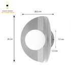 Kit 2 Arandela Parede Luminária Cacau Globo Vidro Lavabo Prata