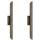 Kit 2 Arandela Parede Tubo Cilindro 2 Fachos Alumínio Bronze