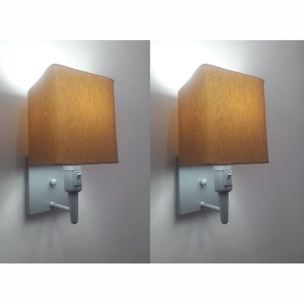 Kit/2 Arandela Quadrada Md-2019 Cinza C/ Inter Liga E Desl Cú