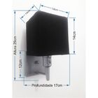 Kit/2 Arandela Quadrada Md-2019 Cinza C/ Inter Liga E Desl Cú