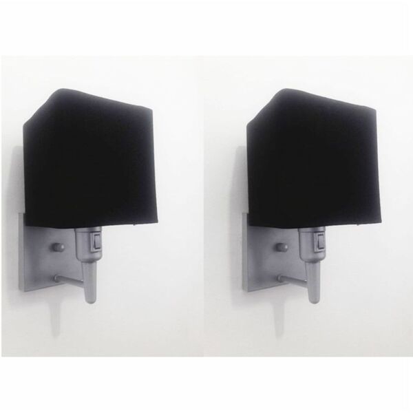 Kit/2 Arandela Quadrada Md-2019 Cinza C/ Inter Liga E Desl Cú