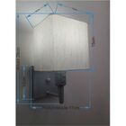 Kit/2 Arandela Quadrada Md-2019 Cinza C/ Inter Liga E Desl Cú