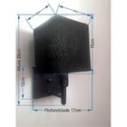 Kit/2 Arandela Quadrada Md-2019 Preto C/ Inter Liga E Desl Cú