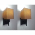 Kit/2 Arandela Quadrada Md-2019 Preto C/ Inter Liga E Desl Cú