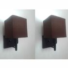 Kit/2 Arandela Quadrada Md-2019 Preto C/ Inter Liga E Desl Cú